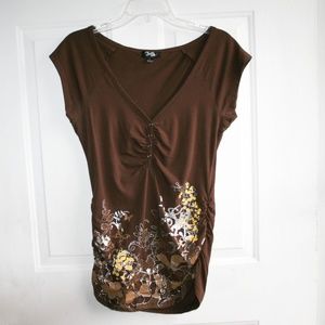 South Pole Women's Floral Tee Size: L